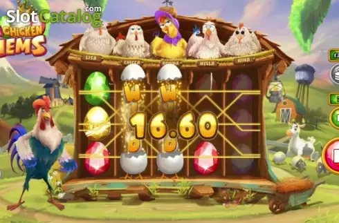 Οθόνη3. Chicken Gems Κουλοχέρης