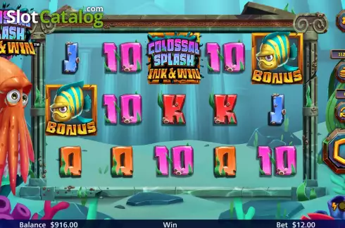 Οθόνη3. Colossal Splash Ink & Win Κουλοχέρης