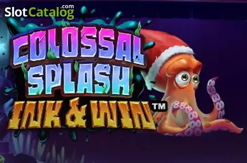 Colossal Splash Ink & Win Merry Christmas Λογότυπο Colossal Splash Ink & Win Merry Christmas Λογότυπο