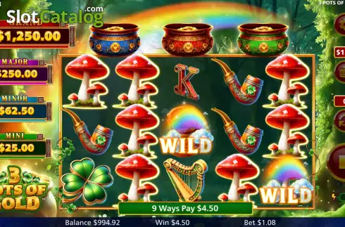 Οθόνη5. 3 Pots of Gold Κουλοχέρης