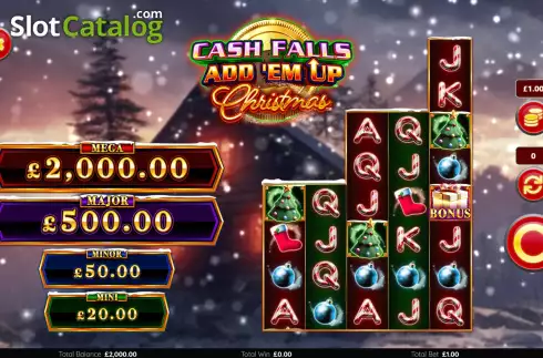 Οθόνη2. Cash Falls: Add 'Em Up Christmas Κουλοχέρης 