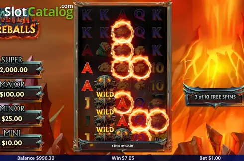 Οθόνη3. Molten Fireballs Κουλοχέρης