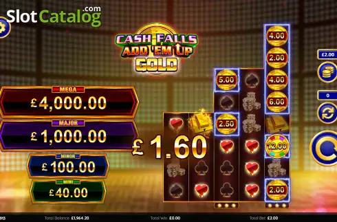 Οθόνη3. Cash Falls: Add Em Up Gold Κουλοχέρης