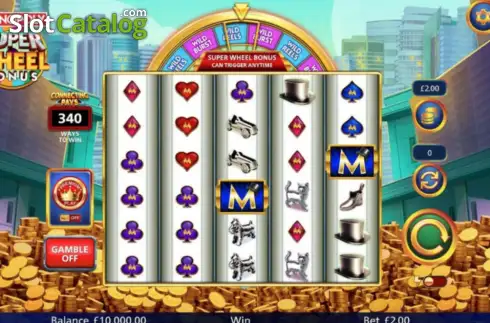 Οθόνη2. Monopoly Super Wheel Bonus Κουλοχέρης