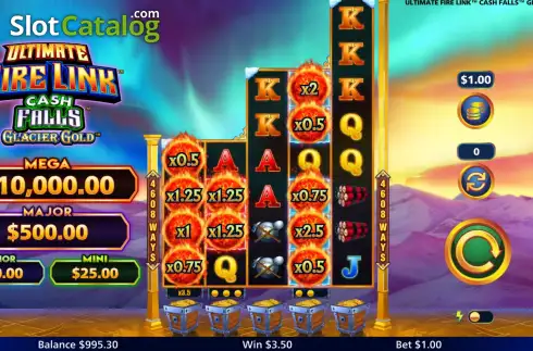 Οθόνη3. Ultimate Fire Link Cash Falls Glacier Gold Κουλοχέρης