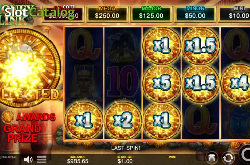 Οθόνη3. Money Link Egyptian Riches Κουλοχέρης