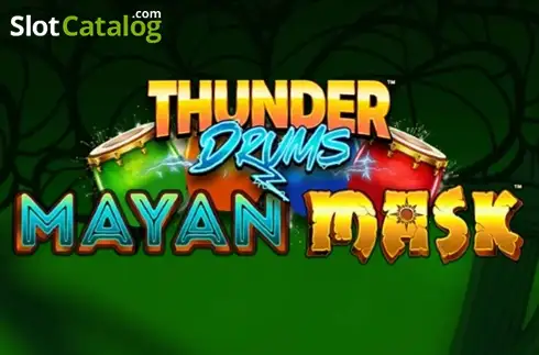 Thunder Drums Mayan Mask Λογότυπο Thunder Drums Mayan Mask Λογότυπο