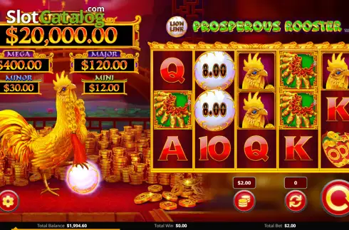 Οθόνη2. Lion Link Prosperous Rooster Κουλοχέρης
