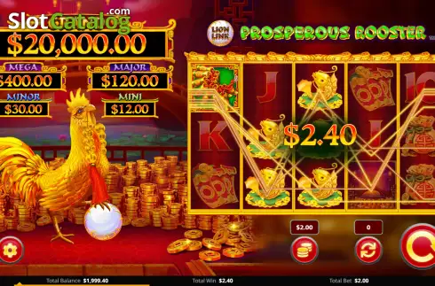 Οθόνη3. Lion Link Prosperous Rooster Κουλοχέρης