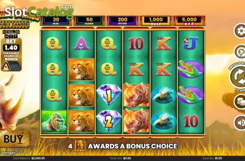 Οθόνη2. Raging Rhino Double Danger Κουλοχέρης 
