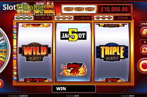 Οθόνη2. Cash Wheel Blazing 777 Triple Double Jackpot Wild Κουλοχέρης 