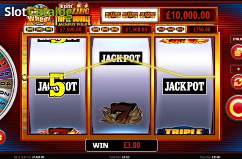 Οθόνη3. Cash Wheel Blazing 777 Triple Double Jackpot Wild Κουλοχέρης 