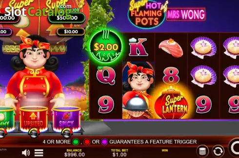 Οθόνη2. Super Hot Flaming Pots Mrs Wong Κουλοχέρης 