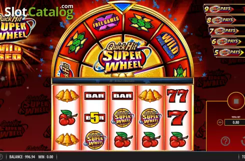 Οθόνη7. Quick Hit Super Wheel Wild Red Κουλοχέρης