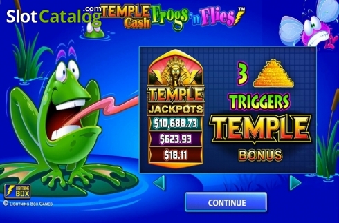 Οθόνη2. Frogs 'n Flies Temple Cash Κουλοχέρης 