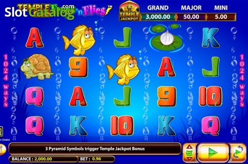 Οθόνη3. Frogs 'n Flies Temple Cash Κουλοχέρης 