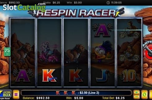 Οθόνη3. Respin Racer Κουλοχέρης