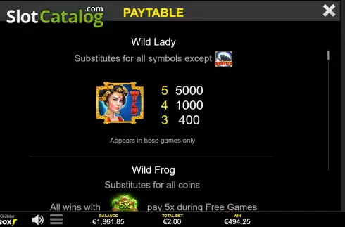 Οθόνη9. Fortune Frog Skillstar Κουλοχέρης