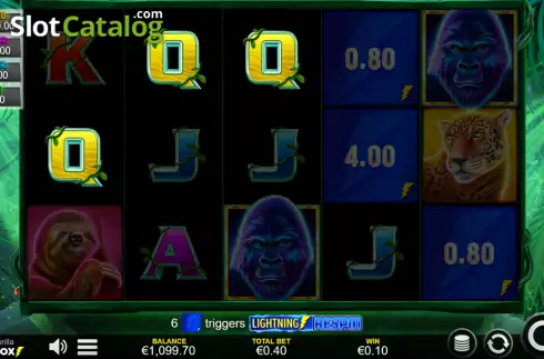 Οθόνη4. Lightning Gorilla Κουλοχέρης