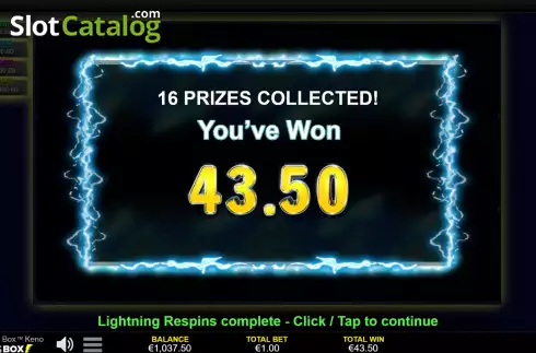 Οθόνη6. Lightning Box Keno Κουλοχέρης