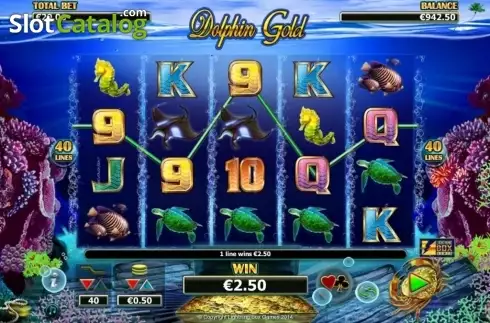 Win screen. Dolphin Gold Κουλοχέρης 