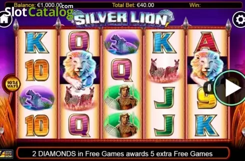 Οθόνη καρούλι. Silver Lion Κουλοχέρης