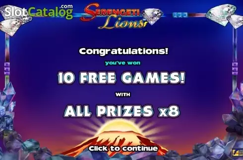 Οθόνη 9. Stellar Jackpots with Serengeti Lions Κουλοχέρης