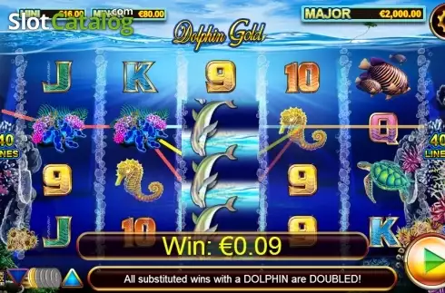Οθόνη 4. Dolphin Gold with Stellar Jackpots Κουλοχέρης