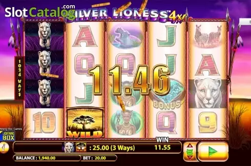 Οθόνη4. Silver Lioness 4x Κουλοχέρης