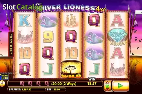 Οθόνη6. Silver Lioness 4x Κουλοχέρης