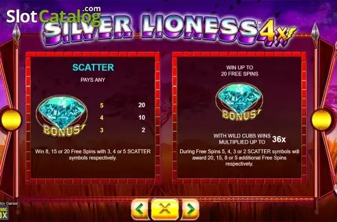 Οθόνη9. Silver Lioness 4x Κουλοχέρης