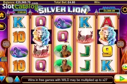 Οθόνη2. Stellar Jackpots with Silver Lion Κουλοχέρης 