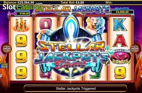 Οθόνη4. Stellar Jackpots with Silver Lion Κουλοχέρης 