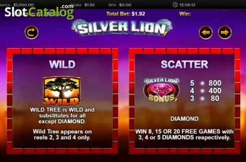 Οθόνη8. Stellar Jackpots with Silver Lion Κουλοχέρης 
