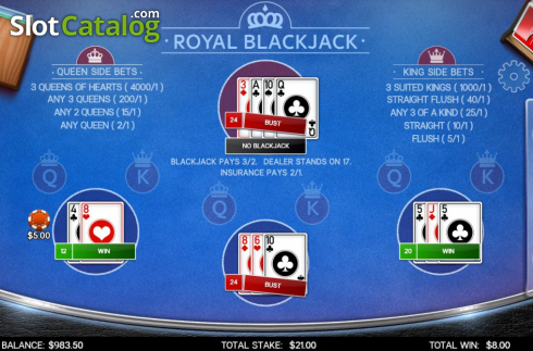 Οθόνη5. Royal Blackjack Κουλοχέρης