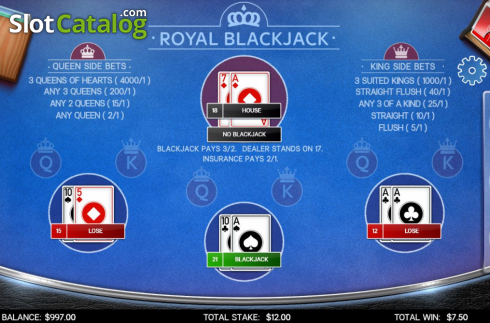 Οθόνη6. Royal Blackjack Κουλοχέρης