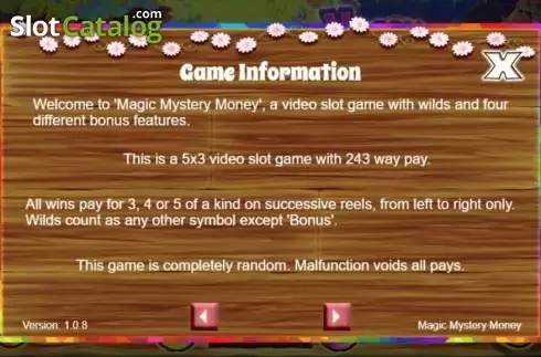 Οθόνη4. Magic Mystery Money Κουλοχέρης