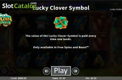 Οθόνη7. Lucky Golden Clover Κουλοχέρης 
