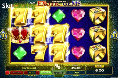 Οθόνη3. Exotic Gems Κουλοχέρης 