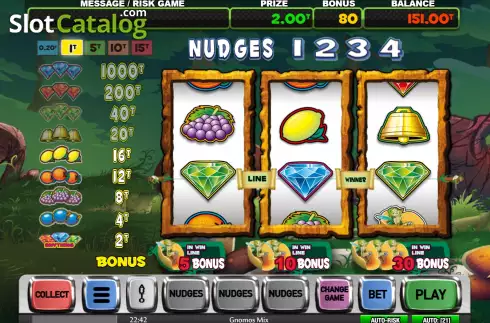 Οθόνη3. Gnomos Mix (MGA Games) Κουλοχέρης