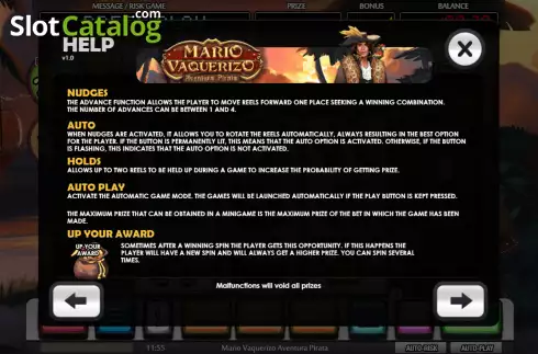 Οθόνη7. Mario Vaquerizo Aventura Pirata Κουλοχέρης 
