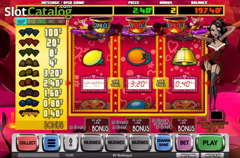 Οθόνη4. RF Burlesque (MGA Games) Κουλοχέρης