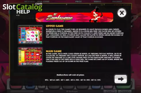 Οθόνη5. RF Burlesque (MGA Games) Κουλοχέρης