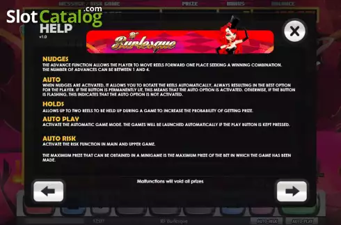 Οθόνη6. RF Burlesque (MGA Games) Κουλοχέρης