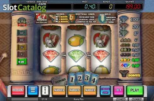 Οθόνη3. Roma Plus (MGA Games) Κουλοχέρης