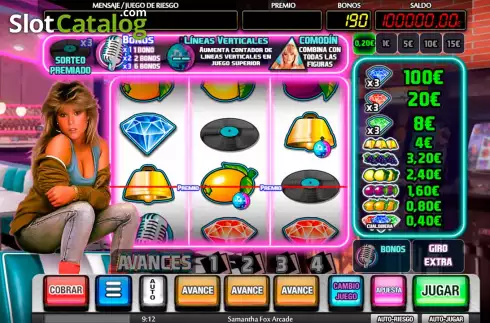 Οθόνη2. Samantha Fox Arcade Κουλοχέρης