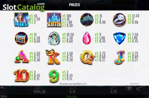 Οθόνη5. Ice Queen (MGA Games) Κουλοχέρης