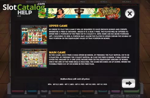 Οθόνη4. El Tesoro Pirata Plus Κουλοχέρης