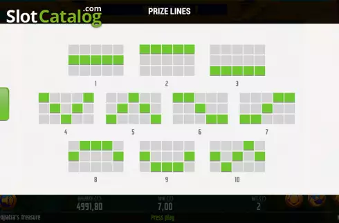 Οθόνη6. Cleopatras Treasure (MGA Games) Κουλοχέρης