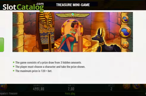Οθόνη9. Cleopatras Treasure (MGA Games) Κουλοχέρης